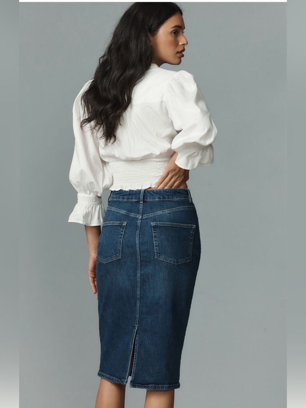 Anthropologie/Pilcro Denim Pencil Skirt Sz 8 - Picture 4 of 9
